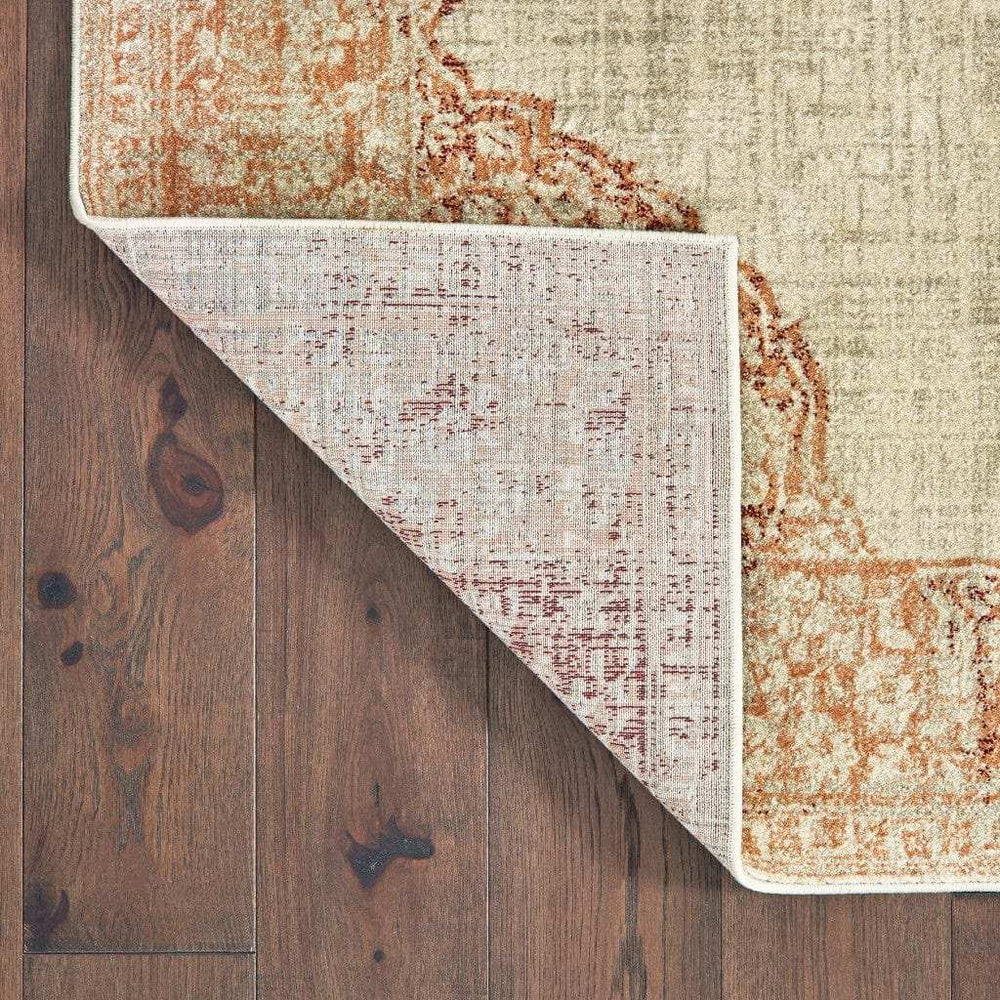 10' X 13' Ivory And Pink Medallion Area Rug - Homeroots - Flyclothing LLC