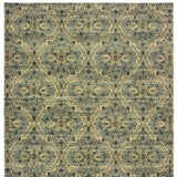 10' X 13' Ivory And Blue Geometric Area Rug - Homeroots - Flyclothing LLC