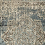 10' X 13' Blue And Ivory Medallion Area Rug - Homeroots