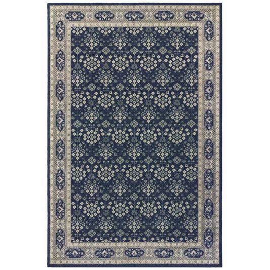 12' X 15' Blue and Gray Area Rug - Homeroots - Flyclothing LLC