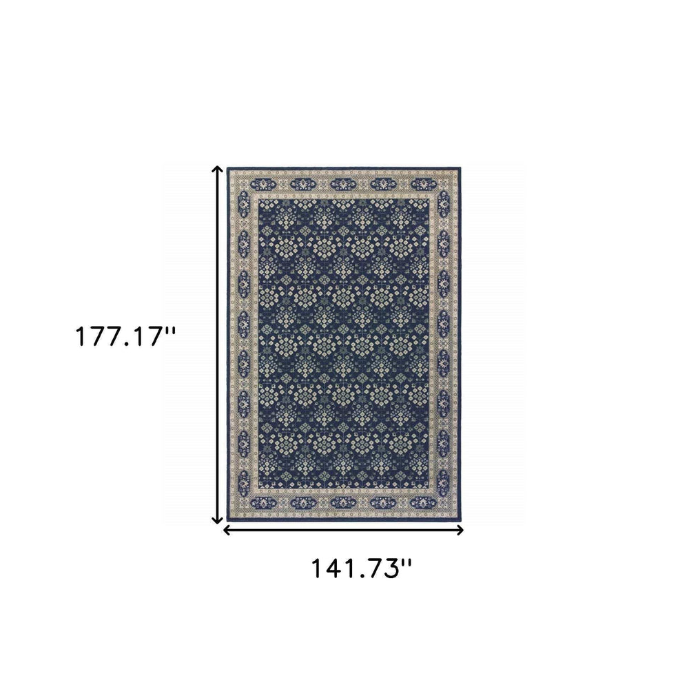 12' X 15' Blue and Gray Area Rug - Homeroots - Flyclothing LLC