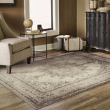 10' X 13' Ivory And Gray Pale Medallion Area Rug - Homeroots - Flyclothing LLC