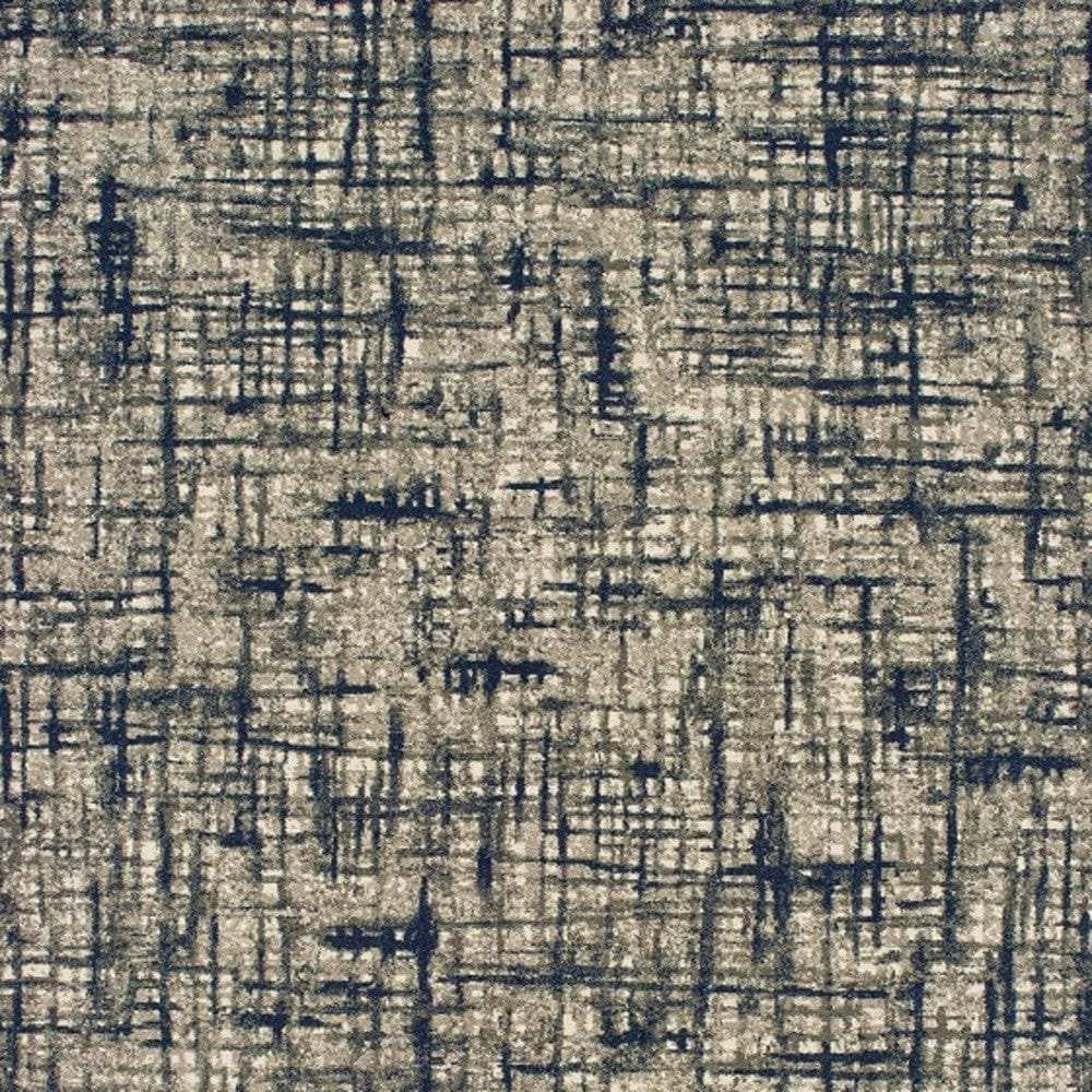 5' X 8' Gray And Navy Abstract Area Rug - Homeroots - Flyclothing LLC