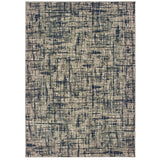 5' X 8' Gray And Navy Abstract Area Rug - Homeroots - Flyclothing LLC