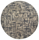 10' X 13' Gray And Navy Abstract Area Rug - Homeroots