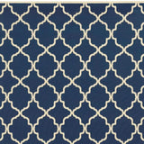 Blue and Ivory Indoor Outdoor Area Rug - Homeroots
