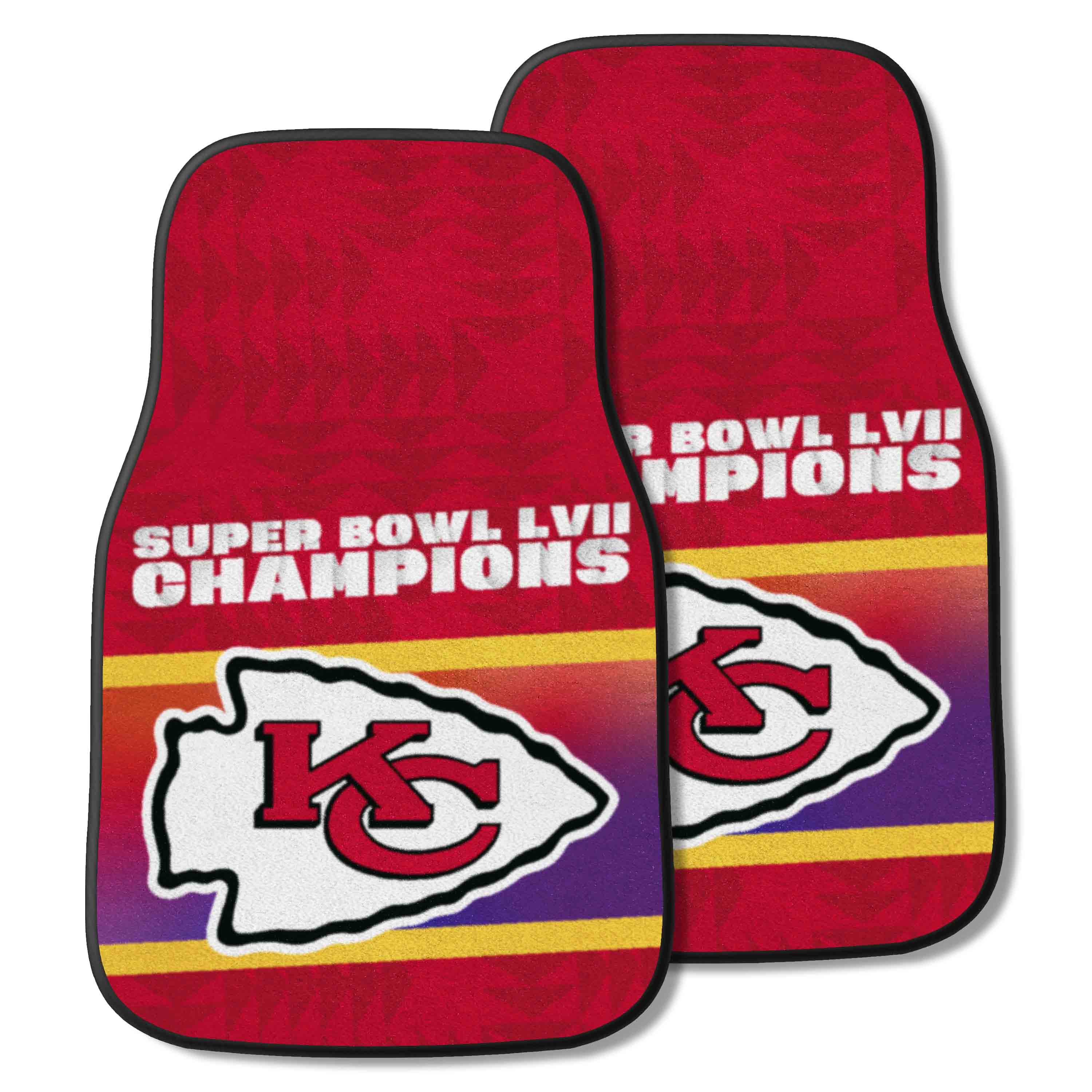Kansas City Chiefs Super Bowl LVII 2-pc Carpet Car Mat Set - Kansas City Chiefs