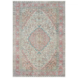 8' X 10' Ivory And Pink Oriental Area Rug - Homeroots