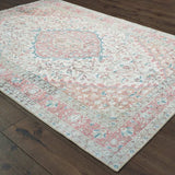 8' X 10' Ivory And Pink Oriental Area Rug - Homeroots - Flyclothing LLC