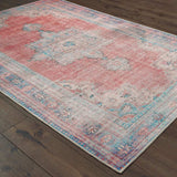 8' X 10' Red And Blue Oriental Area Rug - Homeroots - Flyclothing LLC