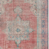 8' X 10' Red And Blue Oriental Area Rug - Homeroots