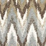 8' X 11' Gray And Taupe Ikat Pattern Area Rug - Homeroots
