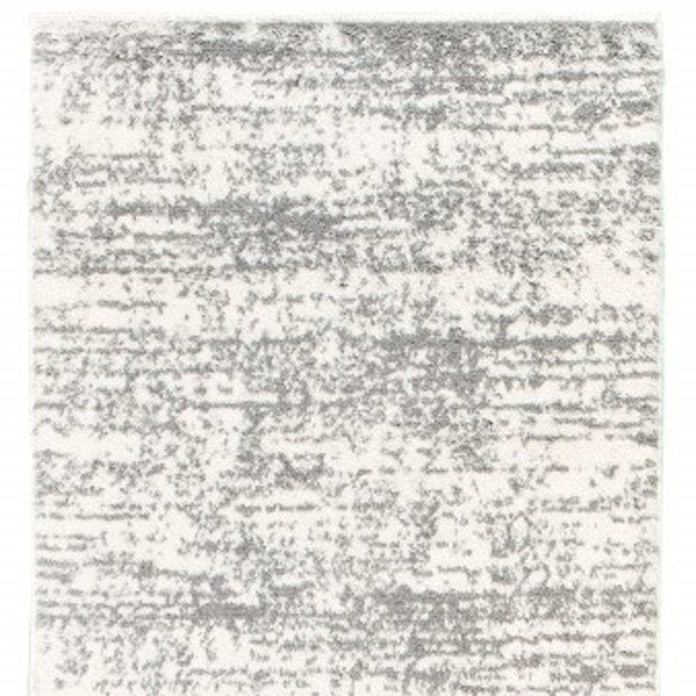 2' X 8' Ivory And Gray Abstract Strokes Runner Rug - Homeroots - Flyclothing LLC