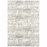 4' X 6' Ivory And Gray Abstract Strokes Area Rug - Homeroots