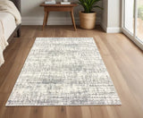 4' X 6' Ivory And Gray Abstract Strokes Area Rug - Homeroots