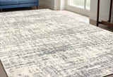 5' X 8' Ivory And Gray Abstract Strokes Area Rug - Homeroots