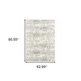 5' X 8' Ivory And Gray Abstract Strokes Area Rug - Homeroots - Flyclothing LLC