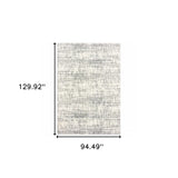 8' X 11' Ivory And Gray Abstract Strokes Area Rug - Homeroots - Flyclothing LLC