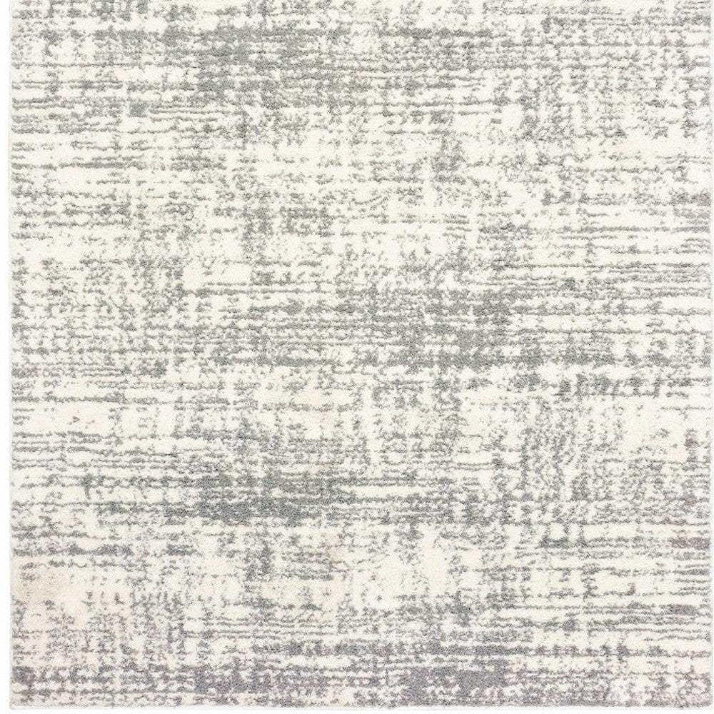 8' X 11' Ivory And Gray Abstract Strokes Area Rug - Homeroots - Flyclothing LLC