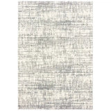 10' X 13' Ivory And Gray Abstract Strokes Area Rug - Homeroots