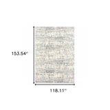 10' X 13' Ivory And Gray Abstract Strokes Area Rug - Homeroots