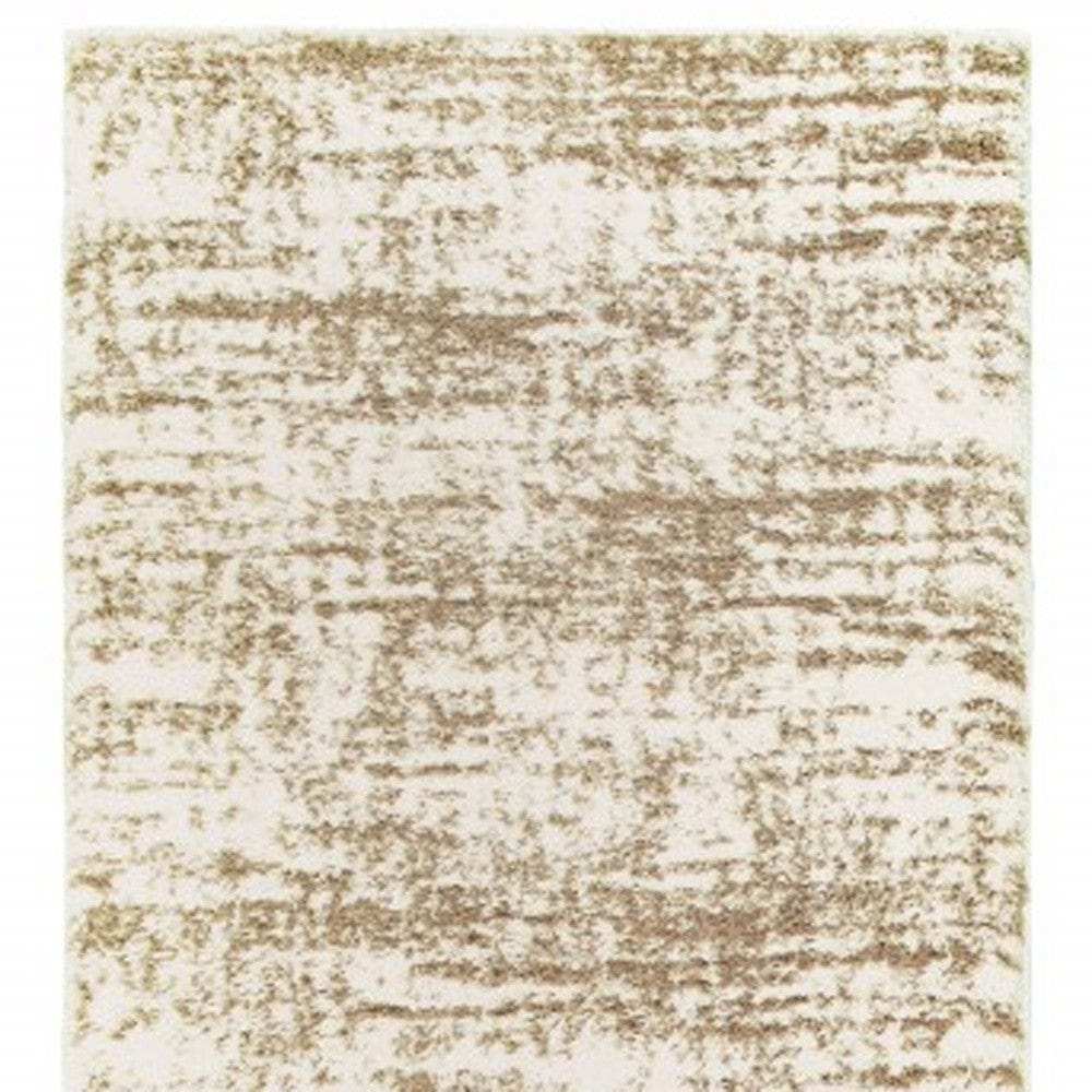 2' X 8' Ivory And Gray Abstract Strokes Runner Rug - Homeroots - Flyclothing LLC