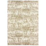 4' X 6' Ivory And Gray Abstract Strokes Area Rug - Homeroots