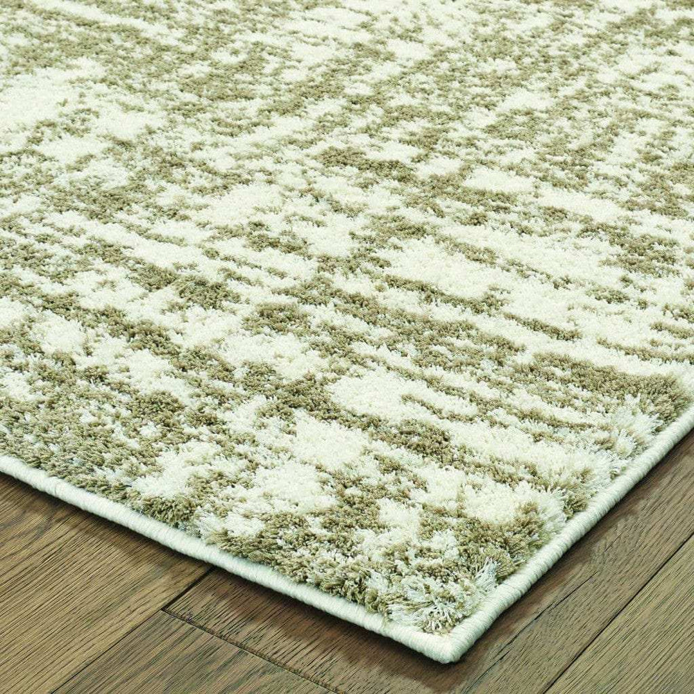 4' X 6' Ivory And Gray Abstract Strokes Area Rug - Homeroots - Flyclothing LLC
