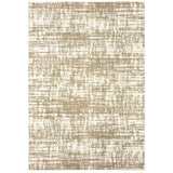 4' X 6' Ivory And Gray Abstract Strokes Area Rug - Homeroots