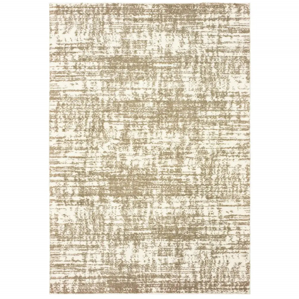 4' X 6' Ivory And Gray Abstract Strokes Area Rug - Homeroots - Flyclothing LLC