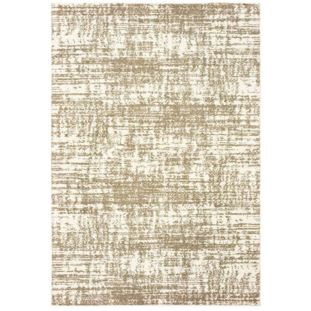 4' X 6' Ivory And Gray Abstract Strokes Area Rug - Homeroots - Flyclothing LLC