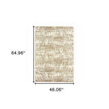 4' X 6' Ivory And Gray Abstract Strokes Area Rug - Homeroots - Flyclothing LLC