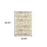 5' X 8' Ivory And Gray Abstract Strokes Area Rug - Homeroots - Flyclothing LLC