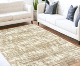 5' X 8' Ivory And Gray Abstract Strokes Area Rug - Homeroots