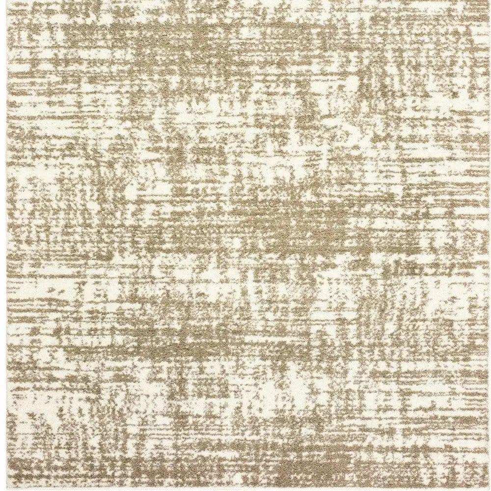 5' X 8' Ivory And Gray Abstract Strokes Area Rug - Homeroots - Flyclothing LLC