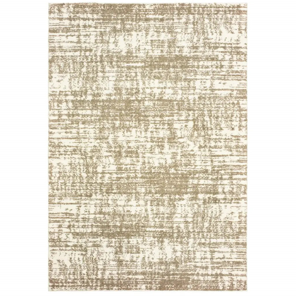 7' X 10' Ivory Shag Power Loom Area Rug - Homeroots - Flyclothing LLC