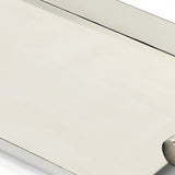 19" Silver Stainless Steel Serving Tray - Homeroots