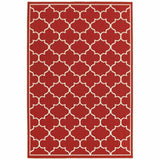 2' X 3' Red and Ivory Indoor Outdoor Area Rug - Homeroots - Flyclothing LLC