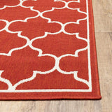 2' X 3' Red and Ivory Indoor Outdoor Area Rug - Homeroots - Flyclothing LLC