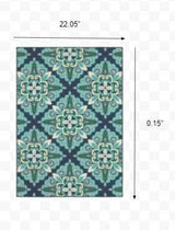 2' X 3' Blue and Green Floral Indoor Outdoor Area Rug - Homeroots - Flyclothing LLC
