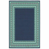 2' X 3' Blue and Green Indoor Outdoor Area Rug - Homeroots - Flyclothing LLC