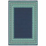 2' X 3' Blue and Green Indoor Outdoor Area Rug - Homeroots - Flyclothing LLC