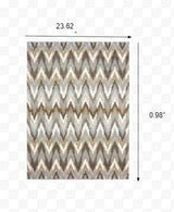 2' X 3' Gray Shag Power Loom Area Rug - Homeroots - Flyclothing LLC