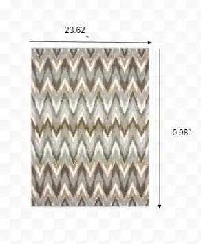 2' X 3' Gray Shag Power Loom Area Rug - Homeroots - Flyclothing LLC