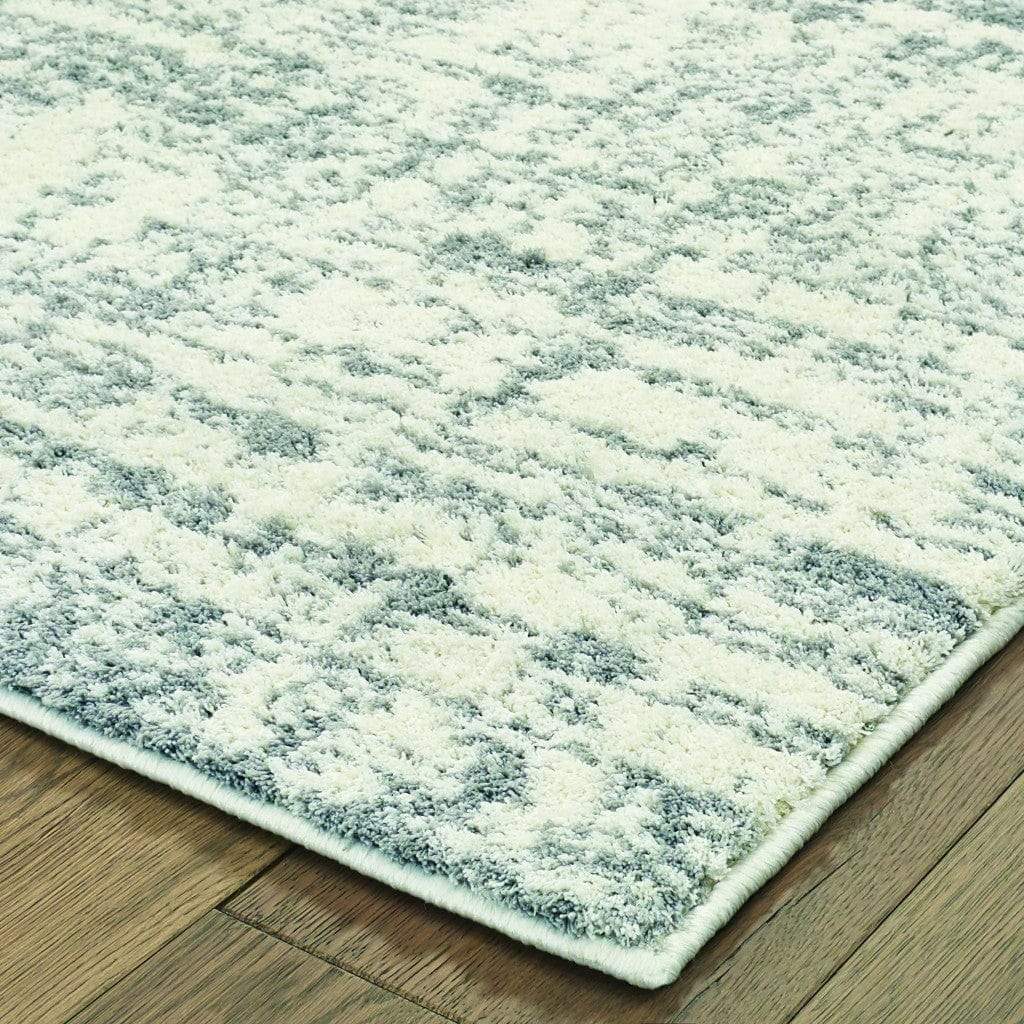 2' X 3' Gray and Ivory Shag Power Loom Area Rug - Homeroots - Flyclothing LLC