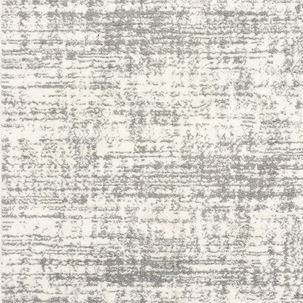 2' X 3' Gray and Ivory Shag Power Loom Area Rug - Homeroots - Flyclothing LLC
