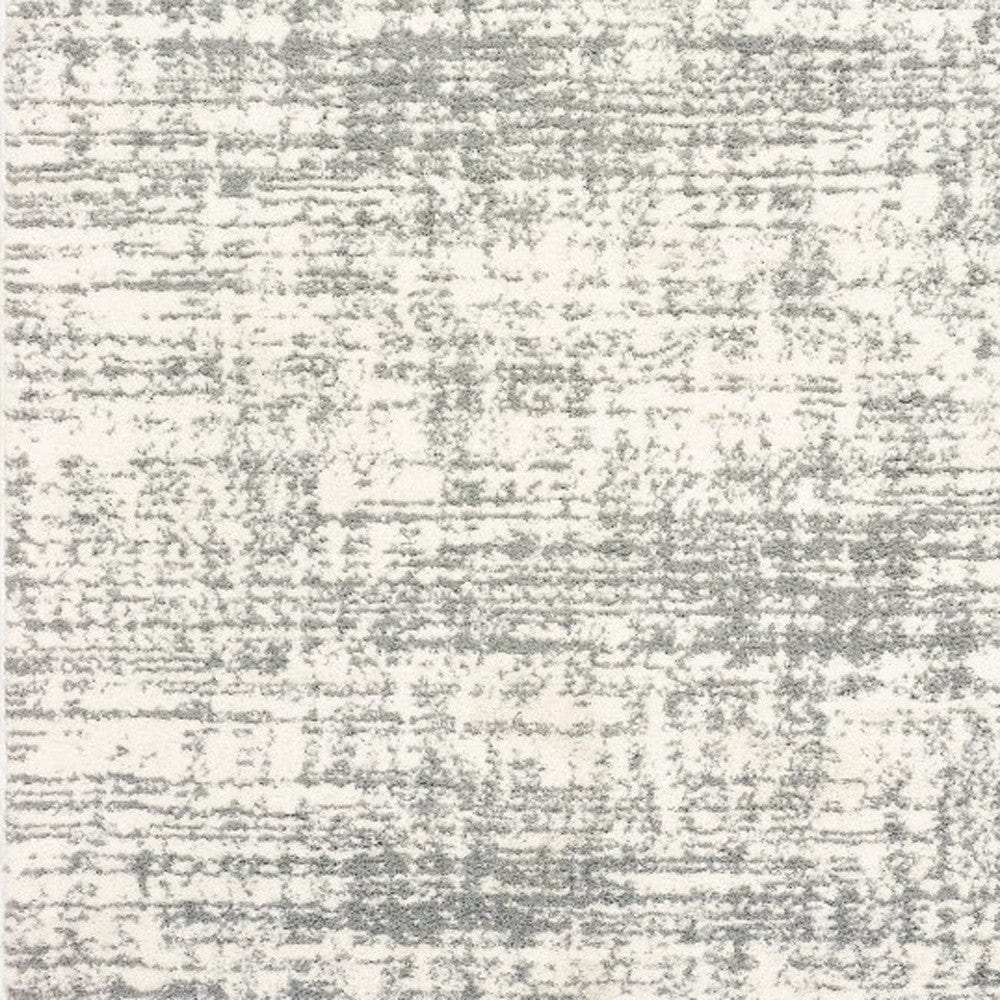 2' X 3' Gray and Ivory Shag Power Loom Area Rug - Homeroots - Flyclothing LLC