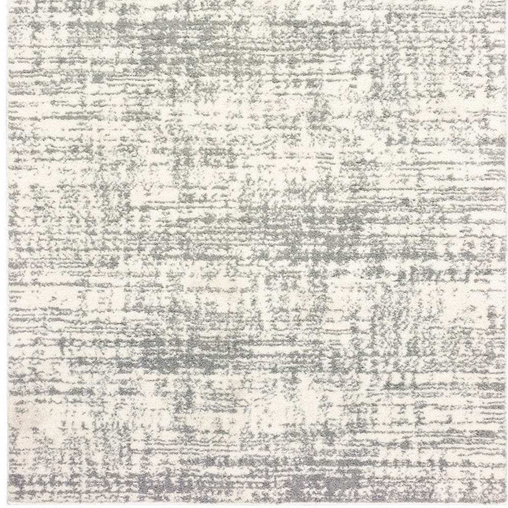 2' X 3' Gray and Ivory Shag Power Loom Area Rug - Homeroots - Flyclothing LLC