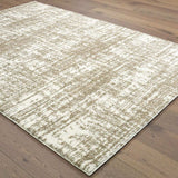 2' X 3' Ivory And Gray Abstract Strokes Scatter Rug - Homeroots - Flyclothing LLC