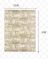 2' X 3' Ivory And Gray Abstract Strokes Scatter Rug - Homeroots - Flyclothing LLC